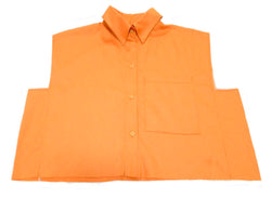 襟付きノースリーブシャツ オレンジ